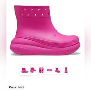 CROCS Unisex Crush Platform Rain Boots